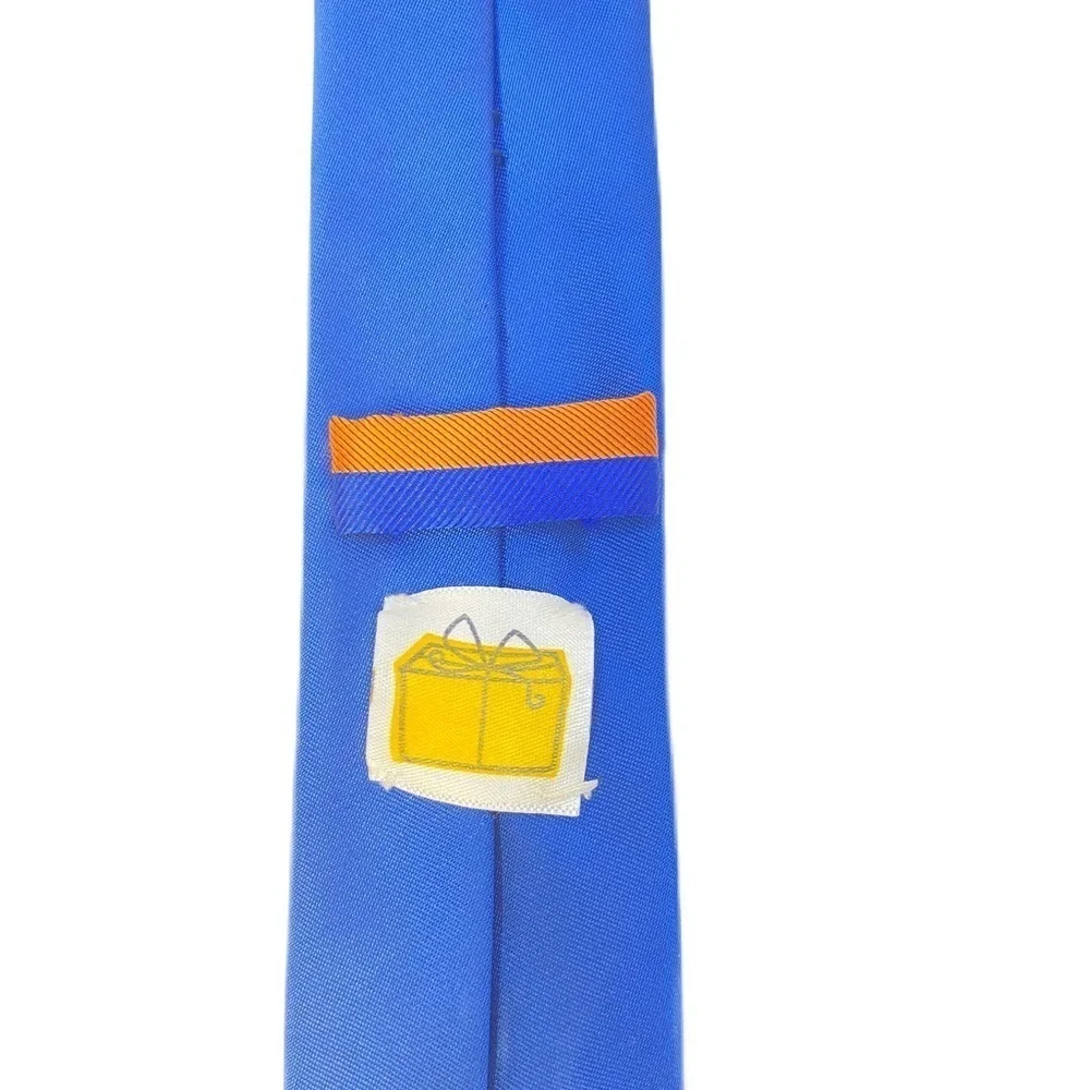 Custom two tone blue power kids tie holiday party fancy fun dress up leader